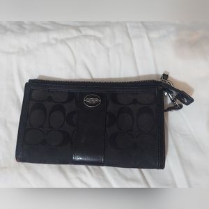 Black coach wristlet